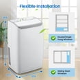 thumbnail image 4 of 12000 BTU Portable Air Conditioner, 3 in 1 Quiet Cooling Fan Dehumidifier with Remote Control, 24H Timer Sleep Mode, Energy Saving Standing AC Unit, 4 of 8