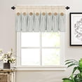 thumbnail image 2 of Cortinas con cenefa BLEUM CADE de algodón y lino para cocina de granja, 2 of 9