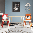 thumbnail image 2 of Best Kids Table and 2 Chairs Set, 3 Pieces Toddler Table and Chair Set, Wooden Activity Play Table Set (Bear&Tiger), 2 of 9