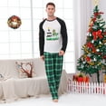 thumbnail image 5 of Green Dinosaur Plaid Family Matching Christmas Pajamas with Is This Jolly Enough Design, Sizes NB to 6XL with Pet Outfit, 5 of 7