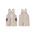 thumbnail image 2 of RUINIXCW Toddler Baby Boys Football Outfit Romper Overall Infant Baby Boys Summer Fall Clothes Cute Rugby Embroidery Stripes Jumpsuit Shorts Pockets, 2 of 8