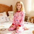 thumbnail image 5 of HYCLES Girls Christmas Pajamas Sets 4 Pieces Kids Cotton Sleepwear Long Sleeve PJS Set for Children daily wear and Christmas, 5 of 6
