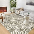 thumbnail image 5 of CAROMIO Area Rug 9 x 12 Extra Large Washable Rug Non Slip Moroccan Rug Morden Soft Rug for Living Room Geometric Carpet, Pale Brown, 5 of 5