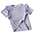 thumbnail image 6 of Cethrio Girls Cotton T-shirts, Fashion Casual Crew Neck Short Sleeve Summer Tops Kids Tees Blue Size 10, 6 of 6