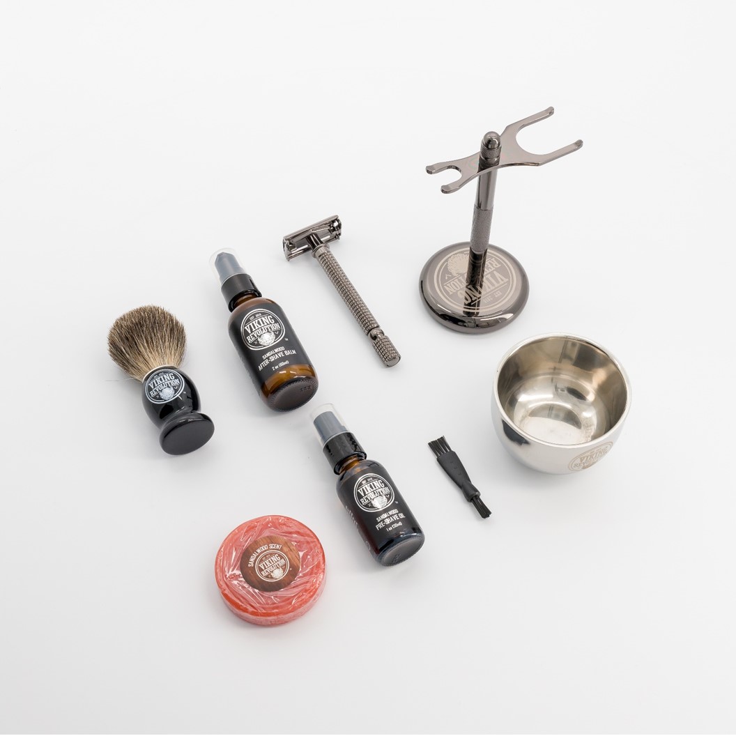 Viking Revolution - Shaving Kit For Men - Shaving Kit with Double Edge Razor, Stand, Bowl & More - Luxury Christmas Gifts For Men - image 5 of 10