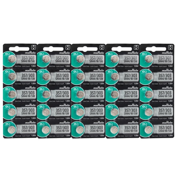 357 / 303 Murata Silver Oxide Watch Battery 25 pack