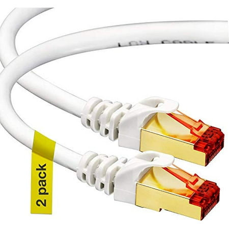 Cat7 Ethernet Cable 6 Ft 2 Pack Rj45 Connector Double Shielded Stp 10 Gigabit 600mhz Cat 7 Premium High Sd Network Wire Patch 1 8m Lan Cord Feet Canada Cat7 Ethernet Cable 6 Ft 2 Pack Rj45, Ethernet Rj45 Connector Wiring