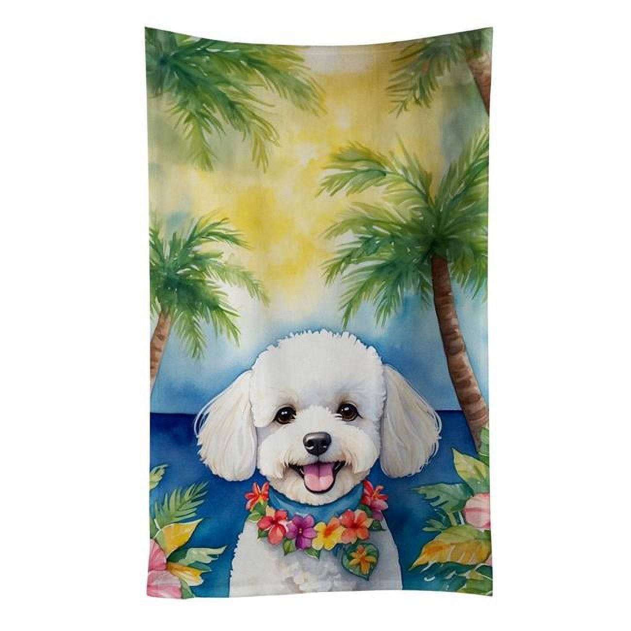 Carolines Treasures DAC6378KTWL 25 x 15 in. Border Terrier Luau Kitchen Towel