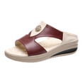 thumbnail image 2 of Sandalias de boca de pez de fondo grueso para mujer Sandalias de cuero floral de metal Wmkox8yii  ytu5839, 2 of 7