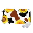 thumbnail image 2 of Lsque Sunflower Cow Car Windshield Sun Shade | Accordion Folding Style Auto Shade for Car Truck SUV Van | Blocks UV Rays Sun Visor Protector | Small, 2 of 7