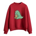 thumbnail image 1 of IROINID Rabais Womens Winter Clothes Chandails à Capuche Winter Chemises Aguichant Col Rond Manches Longues Hauts Imprimés Blouse Régulière, Rouge, 1 of 3