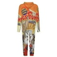 thumbnail image 5 of Looney Tunes Bugs Bunny Men's Hooded Jumpsuit - Zip Up One Piece Pajamas Soft Cozy Winter Warm Plush Loungewear, 5 of 8