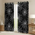 thumbnail image 2 of Manfei Spider Web Black Out Curtains, Happy Halloween Curtains Pack of 2 (42x63 Each) for Boys Girls, Black and White Bedroom Curtains, Luxury Bedroom Decor, 2 of 6