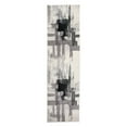 thumbnail image 2 of World Rug Gallery Contemporary Modern Abstract Black 2' x 7' Runner Rug, 2 of 5