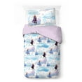 thumbnail image 1 of Disney Frozen 'Winter Frost Adventures' Kids Twin/Full Reversible Comforter and Pillowcase Set, 100% Polyester, 1 of 8