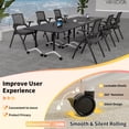 thumbnail image 5 of Fold Conference Room Tables on Wheels, Modern Mobile Flip Top Stackable Training Meeting Table for Office Classroom, 5 of 7