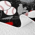 thumbnail image 5 of Erosebridal Sport Baseball Print Quilt King for Boys Girls,Ball Gamer King Coverlet Set Teens, 5 of 7