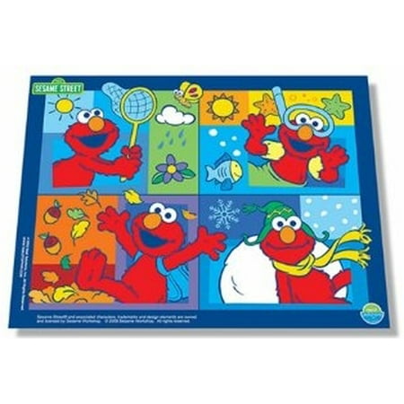 Neat Solutions Sesame Street Vinyl Floor And Meal Mat Walmart Com