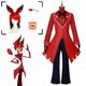 thumbnail image 2 of Uniforme de hotel Hazbin Cosplay ALASTOR Disfraz de Cosplay Conjunto completo Peluca Gafas Astas de ciervo Dentadura postiza Chaqueta Pantalones Uniforme de Halloween, 2 of 5