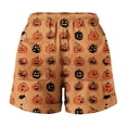 thumbnail image 4 of Bovemsi Comfy Shorts for Women Palazzo Pants for Women Orange Halloween Themed Printed Comfort Shorts M, 4 of 4