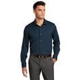 thumbnail image 6 of Port Authority Long Sleeve Collared Plain Button-Up Shirt (Men's) 1 Pack, 6 of 7