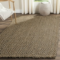 SAFAVIEH Natural Fiber Emory Geometric Jute Area Rug, Natural/Grey, 10' x 14'