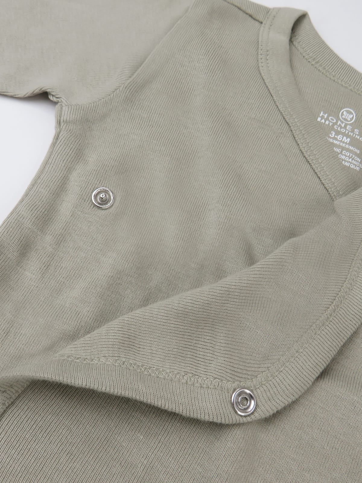 Honest Baby Clothing Organic Cotton Boy/Girl Long Sleeve Side-Snap Bodysuit, 3M to 9M