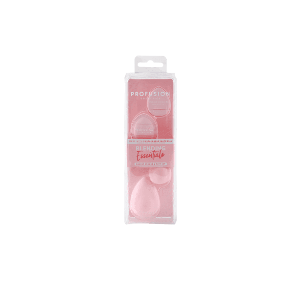 Profuson Cosmetics Blending Essentials Makeup Sponge & Puff Set