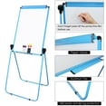 thumbnail image 2 of XIWODE Magnetic U-Stand Whiteboard, 36" x 24" Height Adjustable and Foldable Dry Erase Board/Flip Chart Whiteboard, Blue Aluminum Framed, 2 of 7