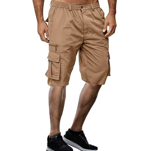 Bellella Men Dungarees Mid Waist Cargo Shorts Carrier Summer Short