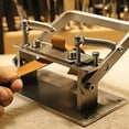 thumbnail image 2 of Manual Leather Peeling Machine 0.02-0.19in Peeling Thickness Adjustable Leather Splitter 304 Stainless Steel Tabletop Peeling Tool DIY Leathercraft Work$$Art & Craft, 2 of 9