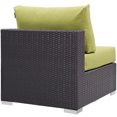 thumbnail image 2 of Modern Contemporary Urban Design Outdoor Patio Balcony Lounge Chair, Green, Rattan, 2 of 3