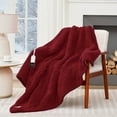 thumbnail image 1 of LNGOOR Heated Blanket Electric Throw 50”x60” Soft Double Sided Sherpa Heating Blanket With 8 Fast Heating Levels & 1-8H Auto-Off  Over-Heat Protection  Machine Washable  ETL Certification, 1 of 7