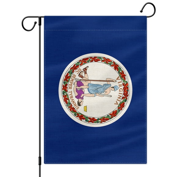 PTEROSAUR American Virginia State Garden Flag, 12.5x18 inch Double Sided for Home Garden Decoration