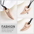 thumbnail image 3 of Personalize Stainless Steel Horn Urn Pendant with Chain Memory Necklace for Cremation Ashes Holder Memorial Jewelry, 3 of 7