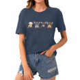 thumbnail image 2 of Womens Short Sleeve Tunic Top Crew Neck Highland Cattle Print Fashion 2026 Tees Basic Loose Summer Trendy T Shirts, 2 of 5