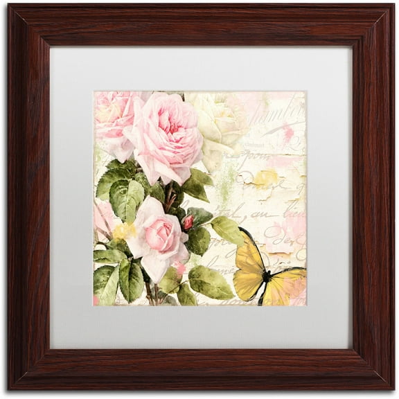 Trademark Fine Art "Florabella II" Canvas Art by Color Bakery White Matte, Wood Frame