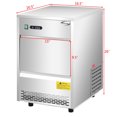 thumbnail image 2 of Costway Machine à Glaçons Automatique en Acier Inoxydable Debout Libre 70lbs/24h, 2 of 10