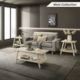 thumbnail image 3 of Roundhill Furniture Metz Mid-Century Modern Wood Shelf Coffee Table, Off-White Finish, 3 of 7