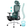 thumbnail image 2 of Kojooin Ergonomic Gaming Chair, Breathable Mesh Chair with 3D Headrest, Dual Backrest and Lumbar Support, 2 of 9