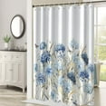 thumbnail image 2 of Blue Floral Shower Curtain, Watercolor Hydrangea Flower Shower Curtain for Bathroom Waterproof Fabric Shower Curtain Set with Hooks, 72x84 Inch, 2 of 6