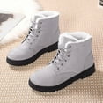 thumbnail image 2 of YLYL Women's Suede Waterproof Lace up Winter High Top Snow Boots, 2 of 6