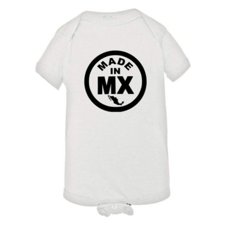 

PleaseMeTees™ Baby Hecho Born Made In Mexico MX Logo Label HQ Jumpsuit
