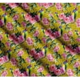 thumbnail image 3 of Soimoi Cotton Cambric Fabric Bird,Leaves & Rose Floral Decor Fabric Printed Yard 56 Inch Wide, 3 of 7