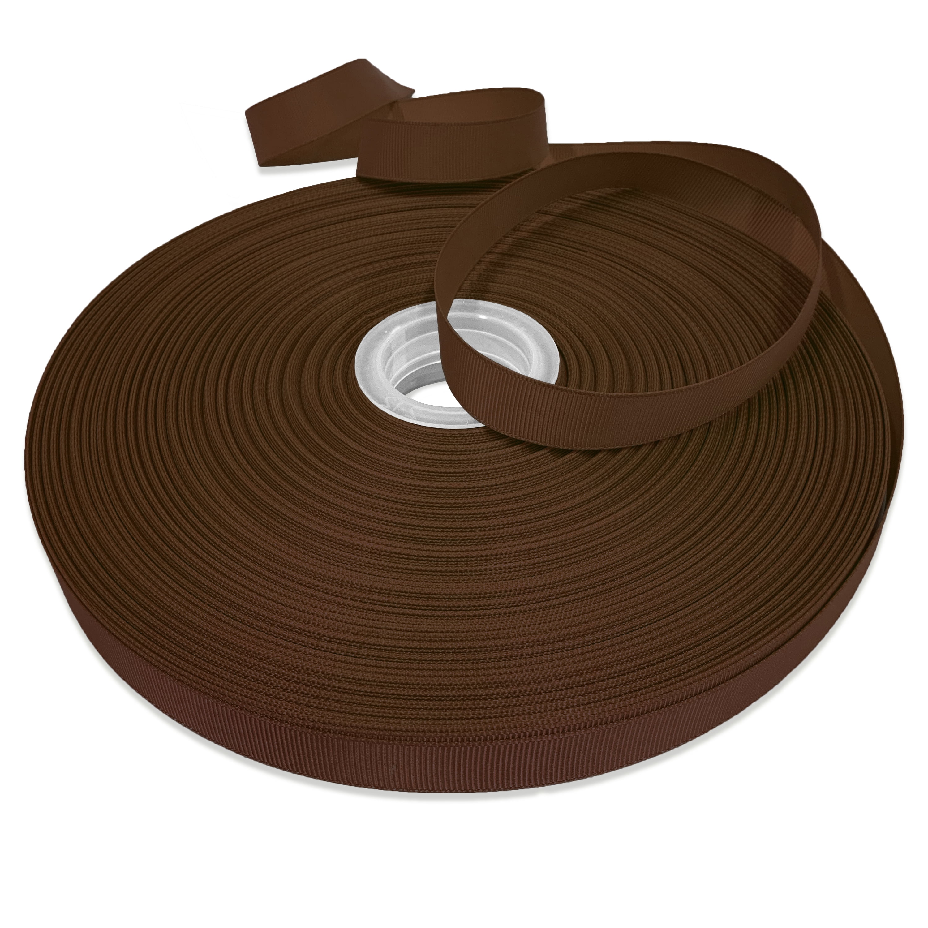 Brown Grosgrain Fabric Ribbon for Crafts and Bows, 5/8" x 100 Yards by Gwen Studios