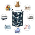 thumbnail image 6 of Balery Glowing Butterfly Round Laundry Basket with Handles Waterproof Freestanding Laundry Hamper for Clothes Toys in the Dorm and Family-Small, 6 of 8