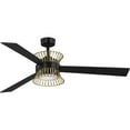 thumbnail image 3 of Progress Lighting P250110-30 Bisbee 56" 3 Blade Indoor Led Ceiling Fan - Black, 3 of 13