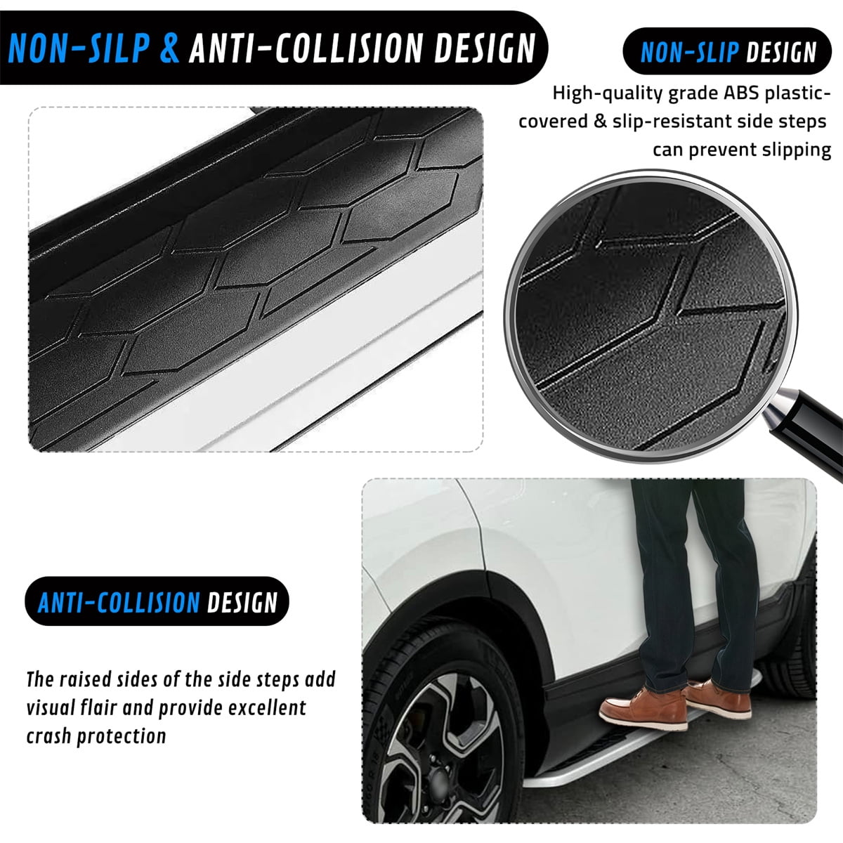 Running Boards Fit for Honda CRV CR-V 2017 2018 2019 2020 2021 2022 Side Steps Nerf Bar