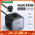 thumbnail image 2 of Cargador UGREEN 65W GaN Cargador de escritorio Regleta Estación de carga Carga rápida para computadora portátil Macbook iPhone 14 13 Cargador de teléfono, 2 of 5