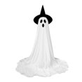 thumbnail image 1 of Fantasma de tela blanca iluminado, decoración de Halloween, fácil de montar. 165x30cm, 1 of 9